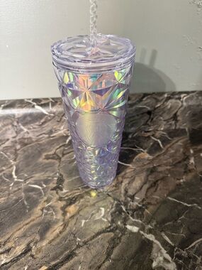 Starbucks Iridescent Diamond Tumbler with Straw 24oz